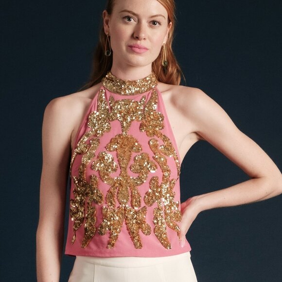 Frances Valentine Tops - Goddess Top Pink Gold